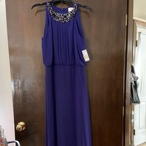 Brand new Nine West blue floor length dress